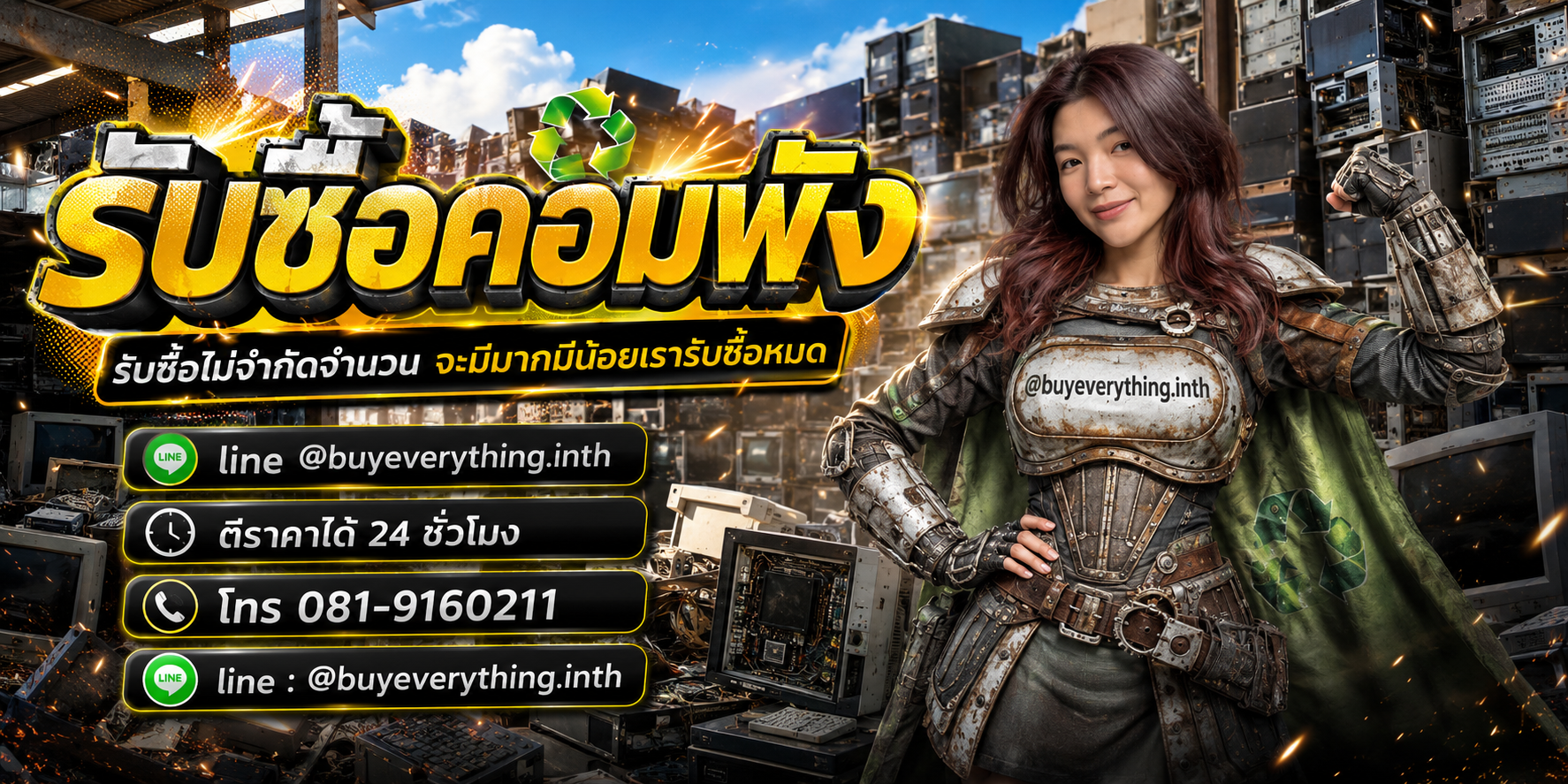 รับซื้อซากคอมพิวเตอร์ รับซื้อไม่จำกัดจำนวน มีมากมีน้อยรับซื้อหมด
