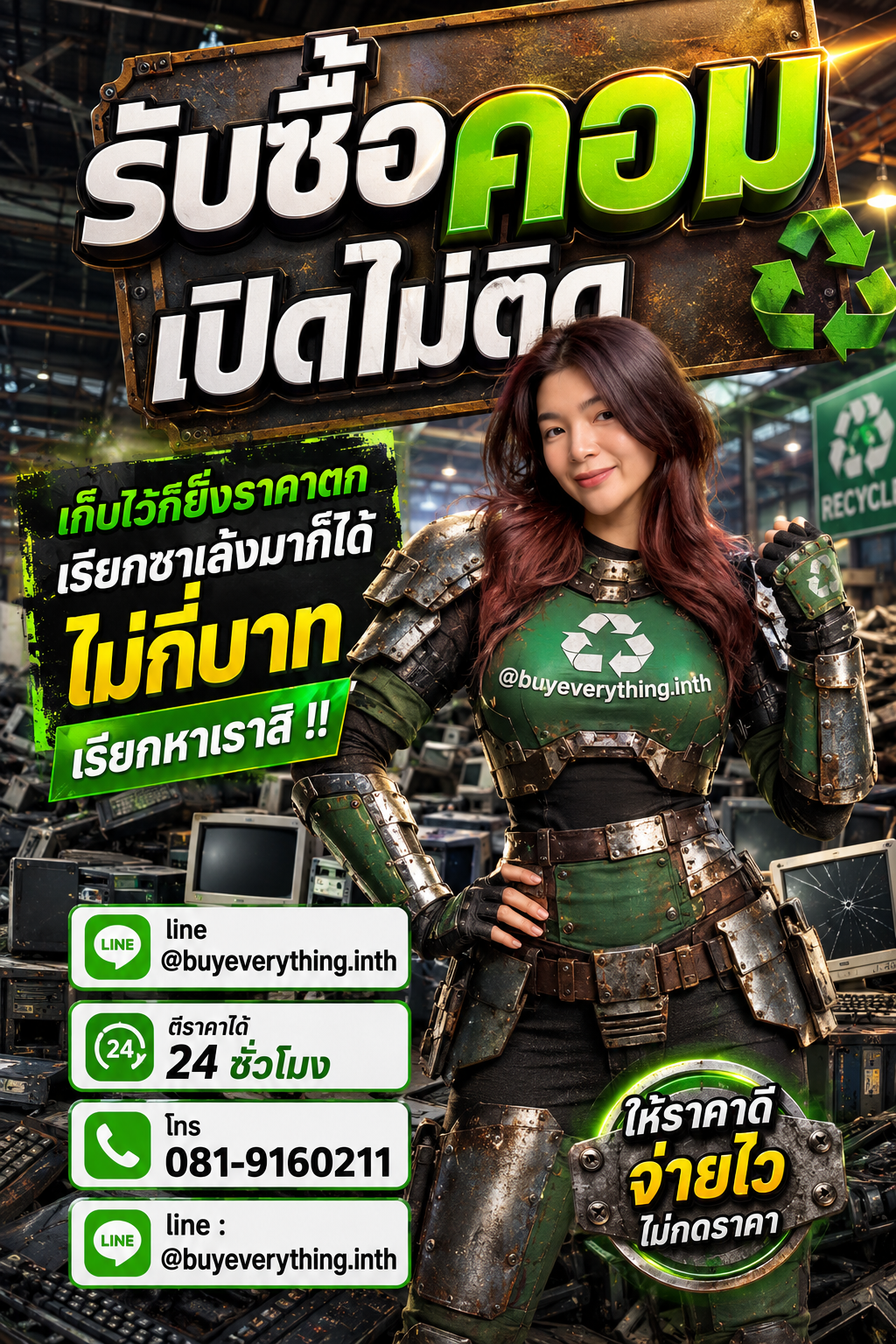 รับซื้อซากคอมพิวเตอร์ เก็บไว้ราคาตก เรียกเราเปลี่ยนเป็นเงิน