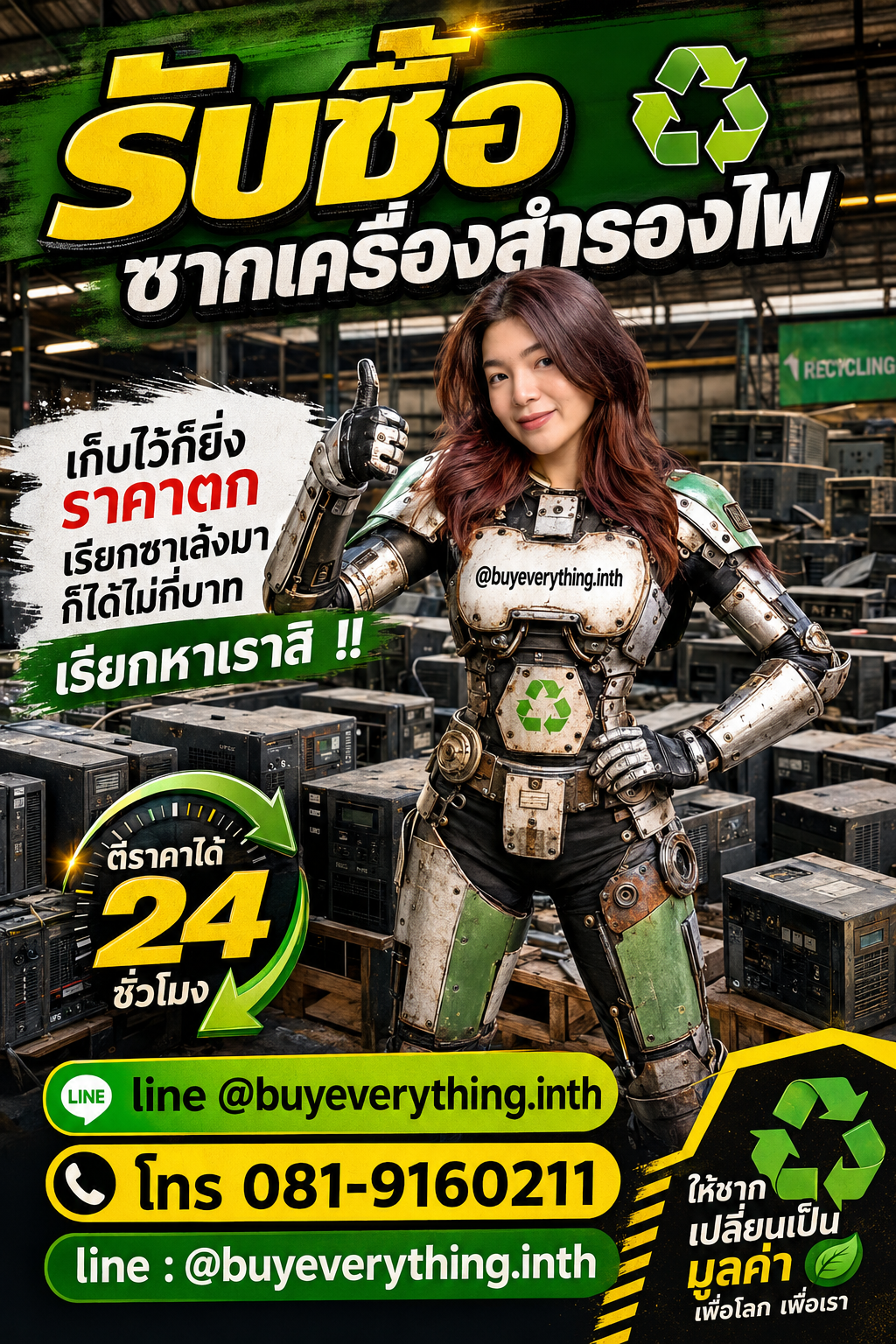 รับซื้อซากเครื่องสำรองไฟ เก็บไว้ราคาตก เรียกเราเปลี่ยนเป็นเงิน