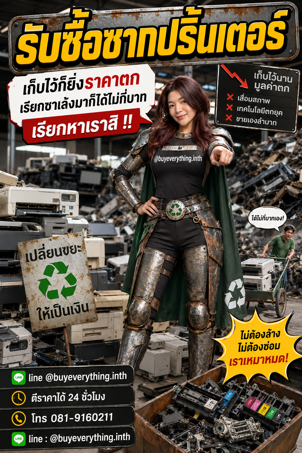 รับซื้อซากปริ้นเตอร์ เก็บไว้ราคาตก เรียกเราสิ